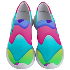 Lines Curves Colors Geometric Lines Women s Lightweight Slip Ons