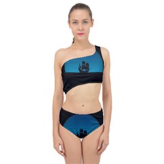 Ship Night Sailing Water Sea Sky Spliced Up Two Piece Swimsuit by Nexatart