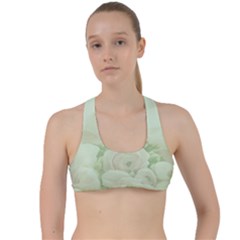 Pastel Roses Background Romantic Criss Cross Racerback Sports Bra by Nexatart