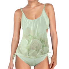 Pastel Roses Background Romantic Tankini Set by Nexatart