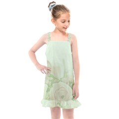 Pastel Roses Background Romantic Kids  Overall Dress