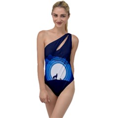 Month Full Moon Wolf Night To One Side Swimsuit