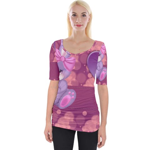 Illustration Love Celebration Wide Neckline Tee by Nexatart