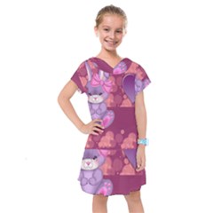 Illustration Love Celebration Kids  Drop Waist Dress by Nexatart