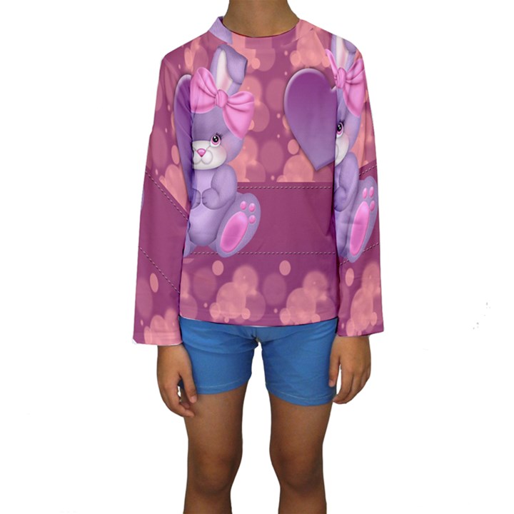 Illustration Love Celebration Kids  Long Sleeve Swimwear