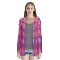 Illustration Love Celebration Drape Collar Cardigan by Nexatart