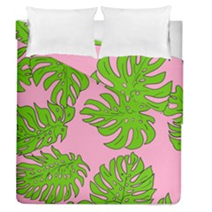 Leaves Tropical Plant Green Garden Duvet Cover Double Side (queen Size) by Nexatart