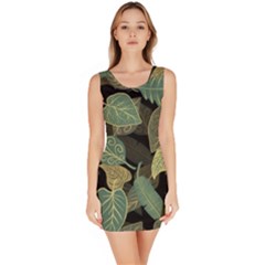 Autumn Fallen Leaves Dried Leaves Bodycon Dress