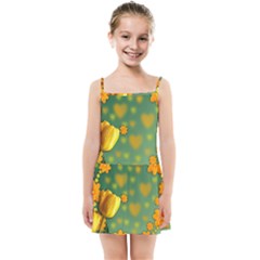 Background Design Texture Tulips Kids Summer Sun Dress