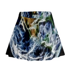 Spherical Science Fractal Planet Mini Flare Skirt by Nexatart