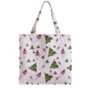 Christmas Santa Claus Decoration Zipper Grocery Tote Bag View2