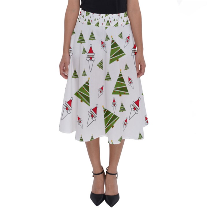 Christmas Santa Claus Decoration Perfect Length Midi Skirt