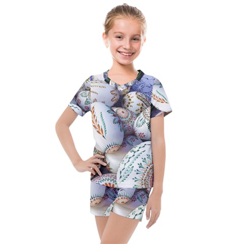 Model Color Traditional Kids  Mesh Tee And Shorts Set by Nexatart