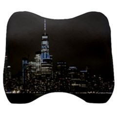 New York Skyline New York City Velour Head Support Cushion by Nexatart