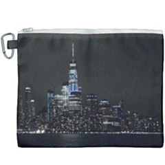 New York Skyline New York City Canvas Cosmetic Bag (xxxl) by Nexatart