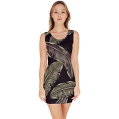 Jungle Leaves Tropical Pattern Bodycon Dress