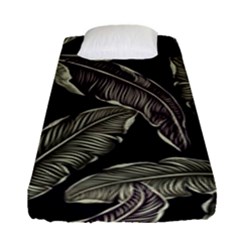 Jungle Leaves Tropical Pattern Fitted Sheet (single Size) by Nexatart