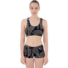 Jungle Leaves Tropical Pattern Work It Out Gym Set