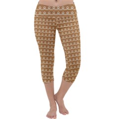 Gingerbread Christmas Capri Yoga Leggings