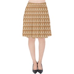 Gingerbread Christmas Velvet High Waist Skirt by Alisyart