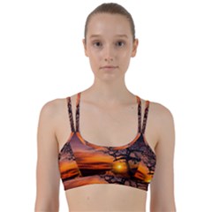 Lonely Tree Sunset Wallpaper Line Them Up Sports Bra