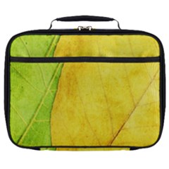 Green Yellow Leaf Texture Leaves Full Print Lunch Bag