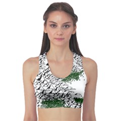 Montains Hills Green Forests Sports Bra