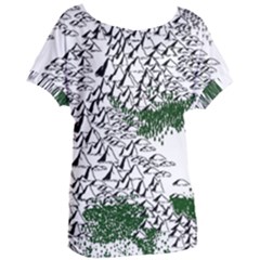 Montains Hills Green Forests Women s Oversized Tee