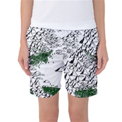 Montains Hills Green Forests Women s Basketball Shorts