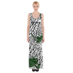 Montains Hills Green Forests Maxi Thigh Split Dress