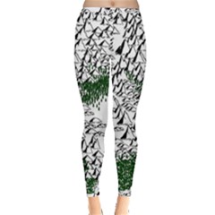 Montains Hills Green Forests Inside Out Leggings