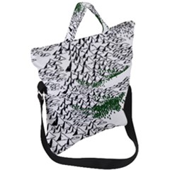 Montains Hills Green Forests Fold Over Handle Tote Bag by Alisyart