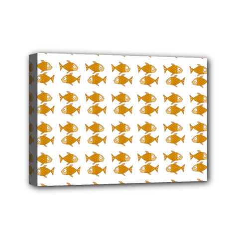 Small Fish Water Orange Mini Canvas 7  X 5  (stretched) by Alisyart