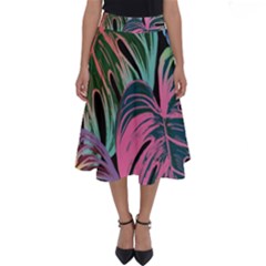 Leaves Tropical Jungle Pattern Perfect Length Midi Skirt by Nexatart