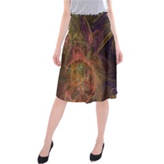 Abstract Colorful Art Design Midi Beach Skirt