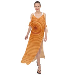 Rings Wood Line Maxi Chiffon Cover Up Dress