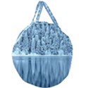 Snowy Forest Reflection Lake Giant Round Zipper Tote View2