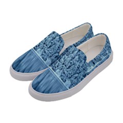 Snowy Forest Reflection Lake Women s Canvas Slip Ons