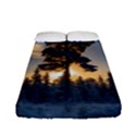 Winter Sunset Pine Tree Fitted Sheet (Full/ Double Size) View1