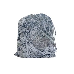 Marble Pattern Drawstring Pouch (large)