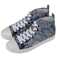 Marble Pattern Women s Mid-top Canvas Sneakers by Alisyart