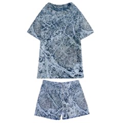 Marble Pattern Kids  Swim Tee And Shorts Set by Alisyart