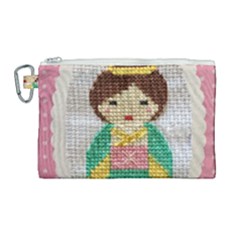 Cross Stitch Kimono Canvas Cosmetic Bag (large) by DeneWestUK