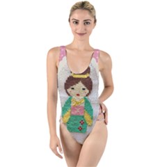 Cross Stitch Kimono High Leg Strappy Swimsuit