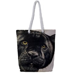 Panther Full Print Rope Handle Tote (small)