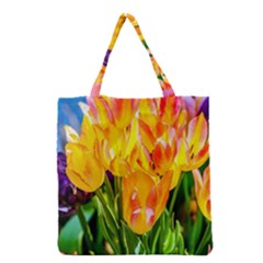 Festival Of Tulip Flowers Grocery Tote Bag by FunnyCow