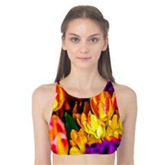 Fancy Tulip Flowers In Spring Tank Bikini Top by FunnyCow