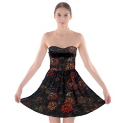 Floral Fireworks Strapless Bra Top Dress by FunnyCow