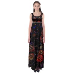 Floral Fireworks Empire Waist Maxi Dress by FunnyCow