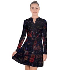 Floral Fireworks Long Sleeve Panel Dress by FunnyCow